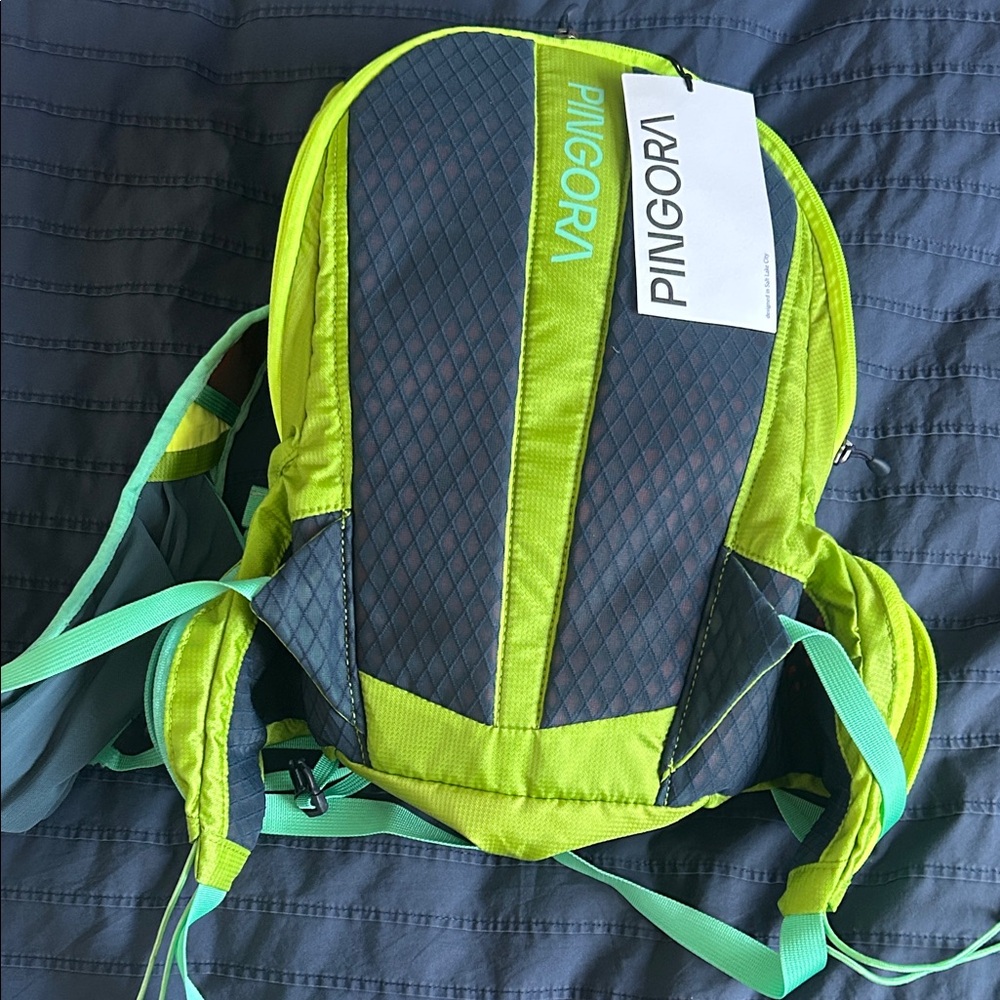 Pingora Neon Lime and Charcoal Backpack